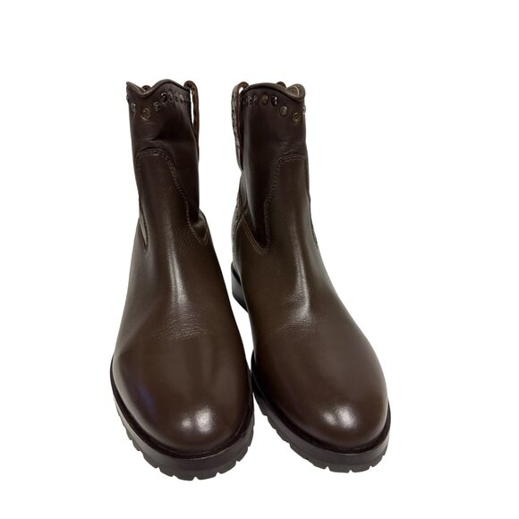 SaintG Noemi Women's Boot Studded Brown Leather Ankle Size 9 New - Picture 3 of 12